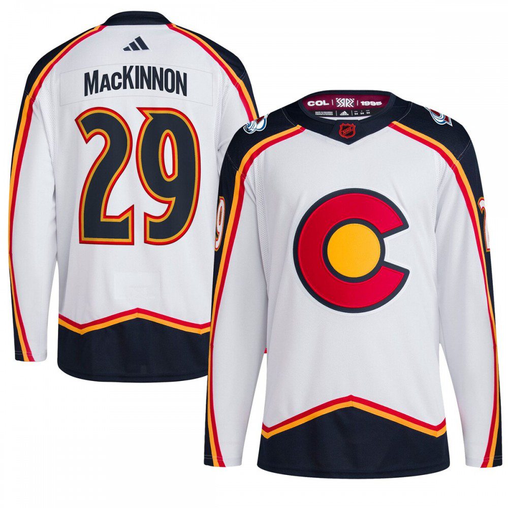 Nathan MacKinnon Colorado Avalanche Reverse Retro 2.0 Authentic Player Jersey - White-Pro Kit Vault | Brand New 26/27 Sports Jerseys